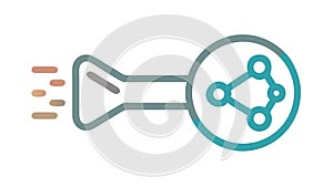 Science Communication & Social Sharing Icon, vector design Generative AI