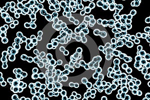 Science Concept. Bacteria cells. 3d Rendering