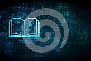 Science concept: Book on digital background