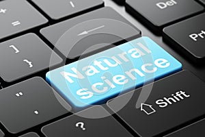 Science concept: Natural Science on computer keyboard background