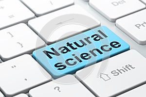 Science concept: Natural Science on computer keyboard background