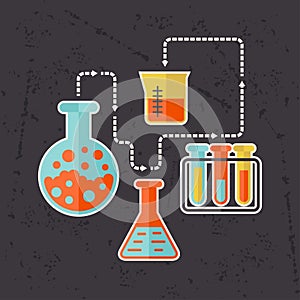 Science concept illustration in flat design style