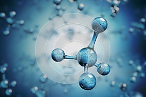 Science concept. Methane or Ammonium molecules. 3D rendered illustration