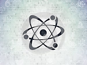 Science concept: Molecule on Digital Data Paper background