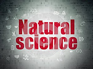 Science concept: Natural Science on Digital Data Paper background