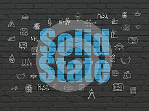 Science concept: Solid State on wall background