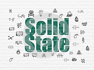 Science concept: Solid State on wall background
