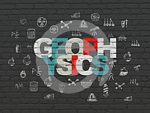 Science concept: Geophysics on wall background