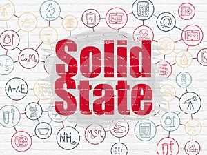 Science concept: Solid State on wall background