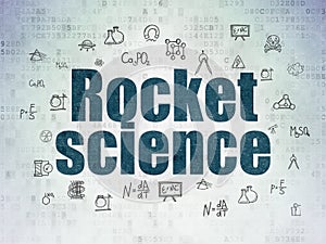 Science concept: Rocket Science on Digital Data Paper background