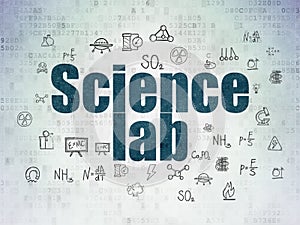 Science concept: Science Lab on Digital Data Paper background