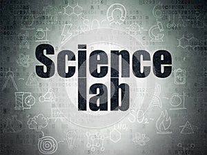 Science concept: Science Lab on Digital Data Paper background