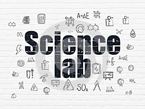 Science concept: Science Lab on wall background