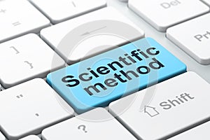 Science concept: Scientific Method on computer keyboard background