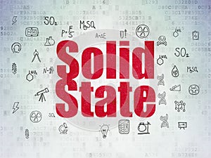 Science concept: Solid State on Digital Data Paper background