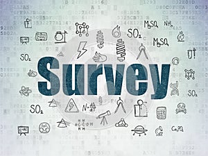 Science concept: Survey on Digital Data Paper background