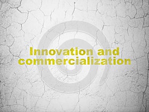 Science concept: Innovation And Commercialization on wall background