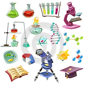 Science Decorative Icons Set