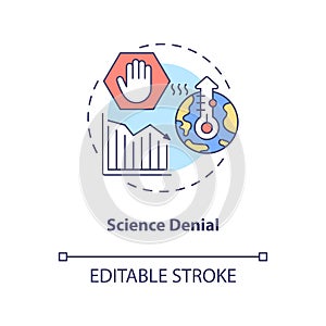 Science denial concept icon