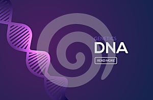 Science dna icon medical innovation concept background vector design. Medicine technology dna genetic research