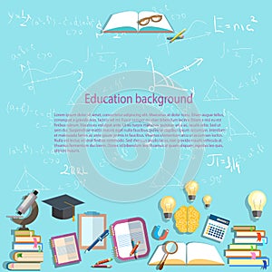 Science and education background chemistry physics