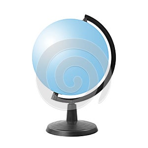 Science and education - Blue empry globe isolated white