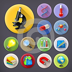 Science and education icons