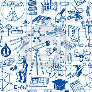 Science And Education Seamless Pattern