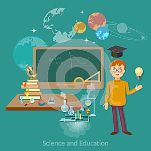 Science and education student astronomy chemistry