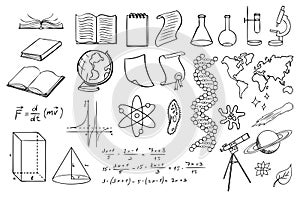 Science and education vectorset