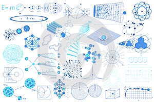 Science elements, symbols and schemes