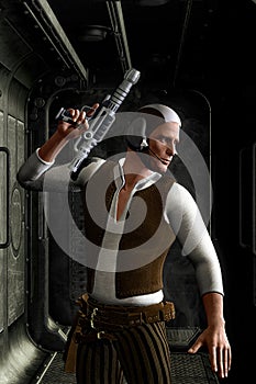 Science fiction space hero