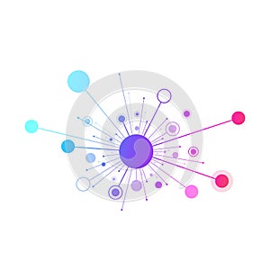 Science genetics logo, molecule, DNA helix. Genetic analysis, research biotech code DNA. Biotechnology genome chromosome