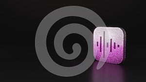 science glitter icon of voice memos app icon 3D rendering