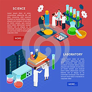 Science Horizontal Banners Set