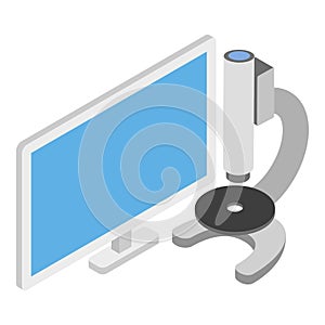 Science icon, isometric style