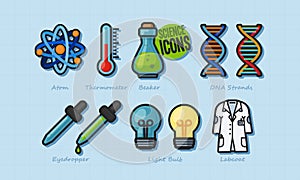 Science Icon Set Vector Design