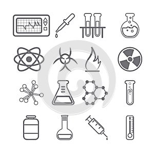 Science Icons black Series