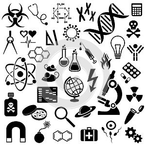 Science icons collection