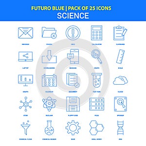 Science Icons - Futuro Blue 25 Icon pack