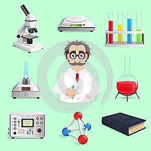 Science Icons Realistic