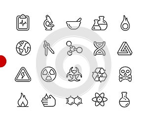 Science Icons // Red Point Series