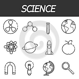 Science icons set