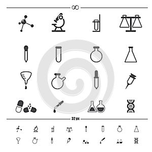 Science icons vector