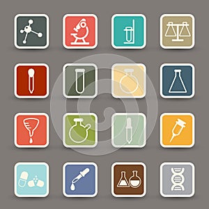 Science icons vector