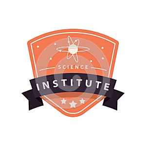 science institute logo element. Vector illustration decorative design