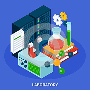 Science Isometric Concept Illustration