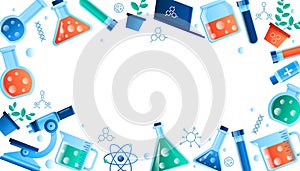 Science lab background in gradient design