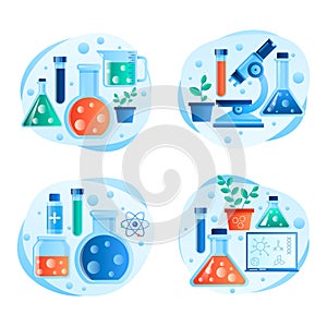 Science lab compositions in gradient design