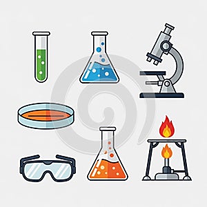 Science Lab Equipment Illustration